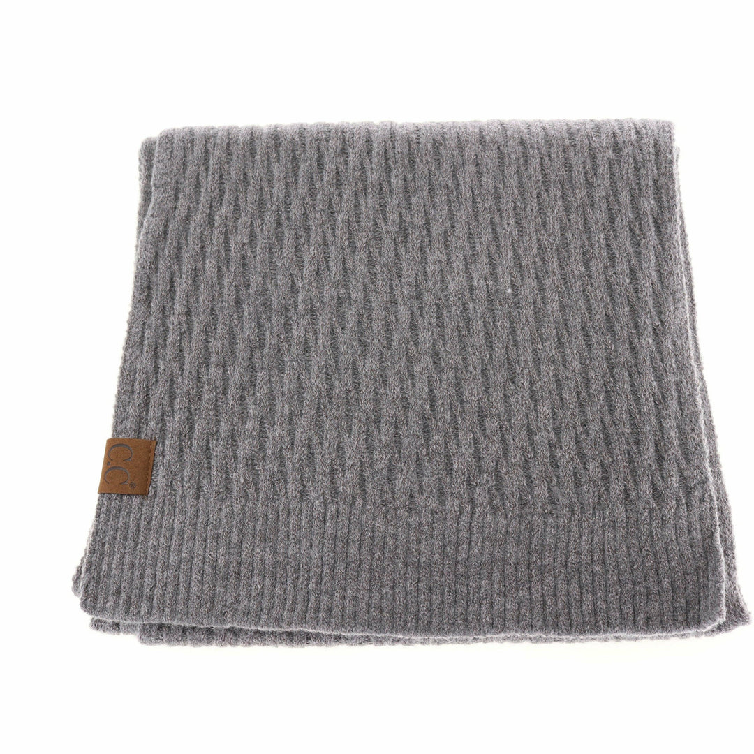 Solid Honey Comb Patterned Oblong C.C Scarf SF2079