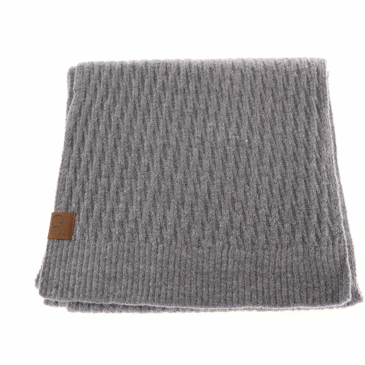 Solid Honey Comb Patterned Oblong C.C Scarf SF2079