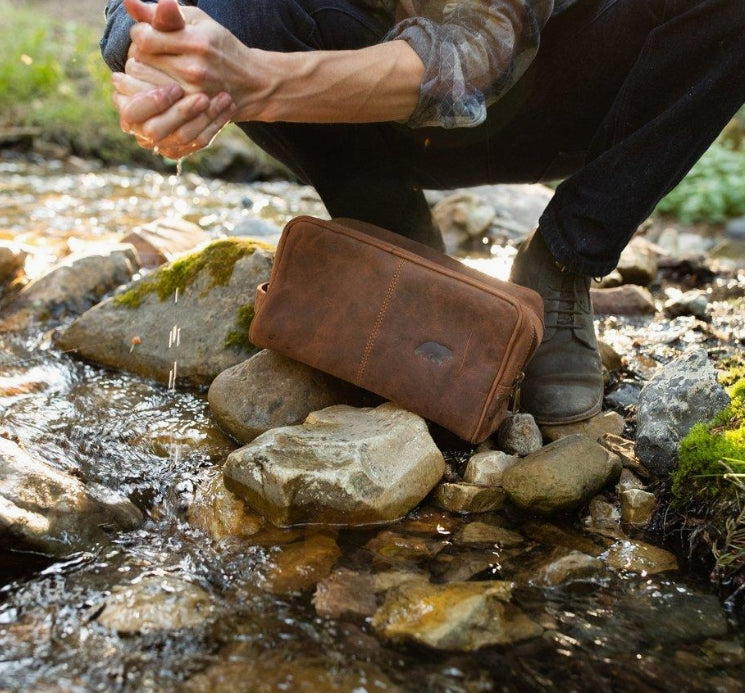 Buffalo Leather Dopp Kit