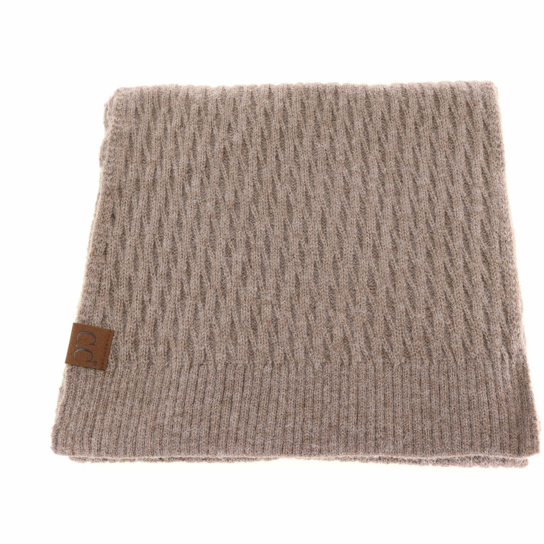 Solid Honey Comb Patterned Oblong C.C Scarf SF2079