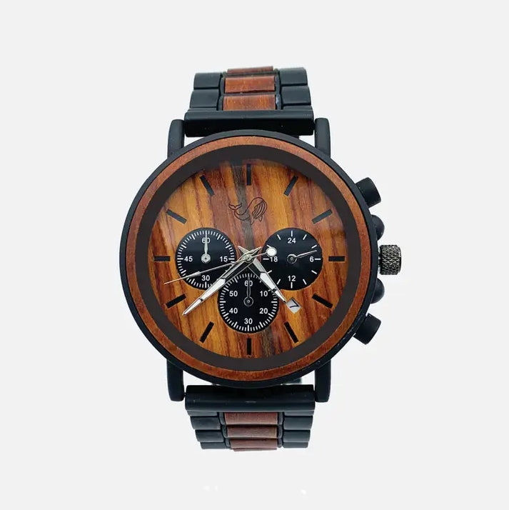 Wood Watch W/Genuine Wood