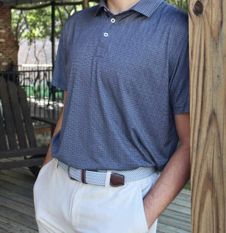 The Kohler Two Toned Woven Stretch Belt