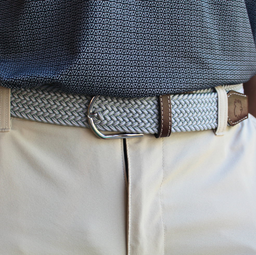 The Kohler Two Toned Woven Stretch Belt