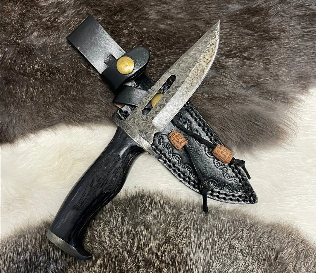 Lunar Guardian Damascus knife