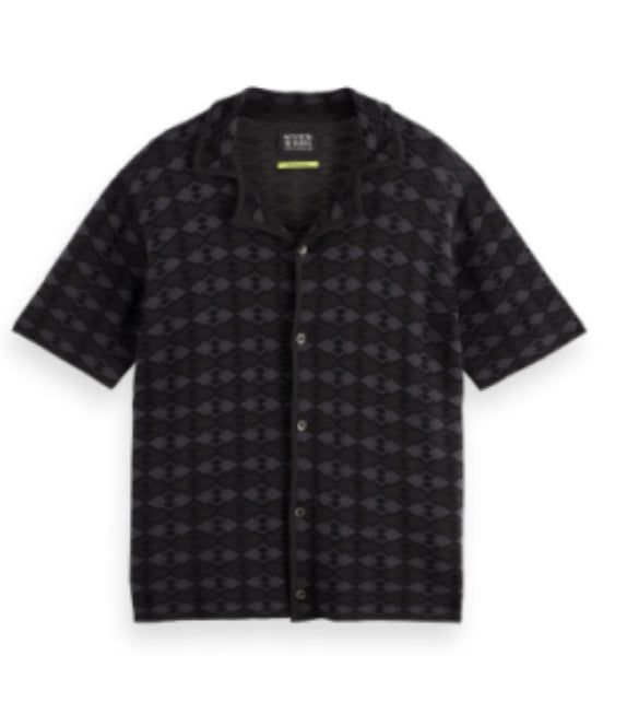 Tone on Tone Knitted Polo Shirt