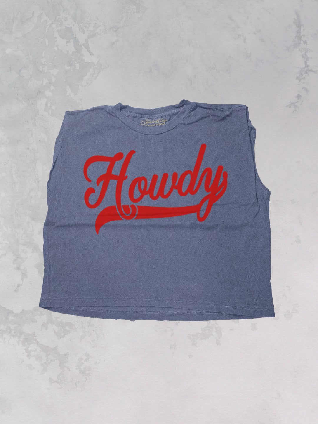 Howdy, Western Vintage Cropped Muscle Tank