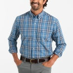 Poplin Tully LS Performance Plaid Shirt
