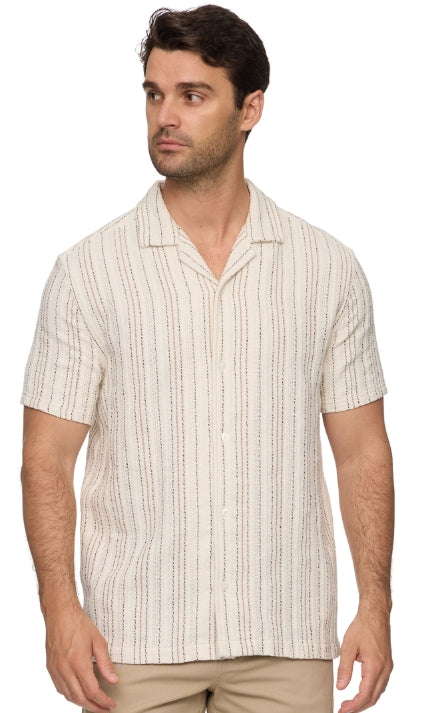 Newcomb SS Textured Camp Collar Shirt
