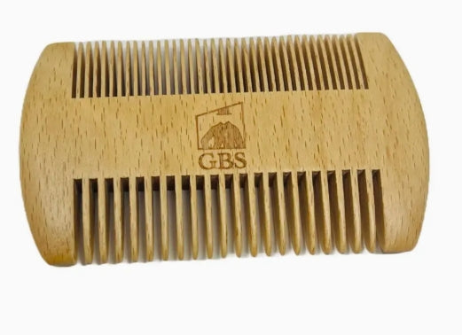 Gents Fine Grooming Products 2 Sided Wooden Beard Comb