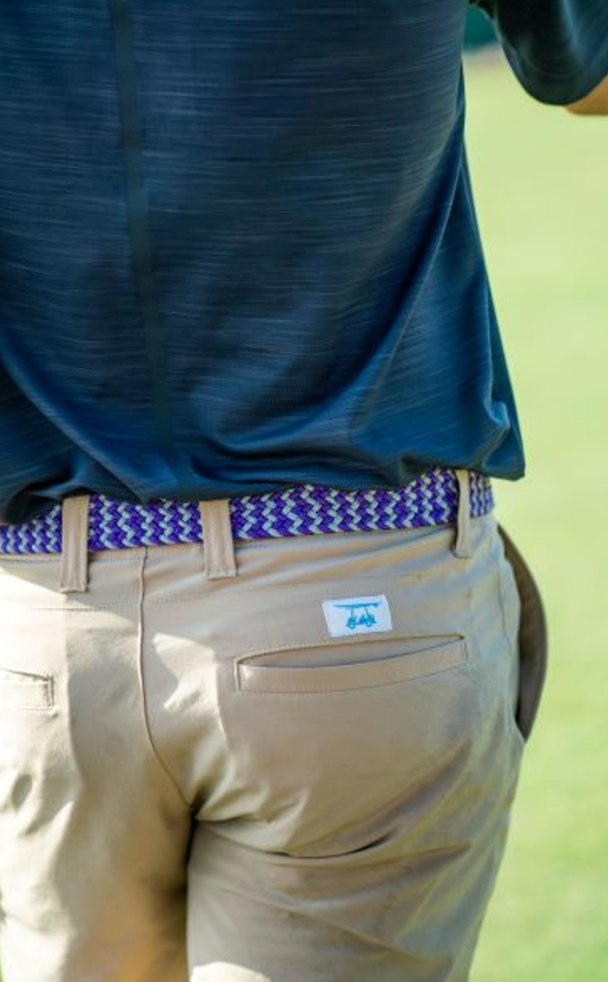 The Colonial Two Toned Woven Stretch Belt