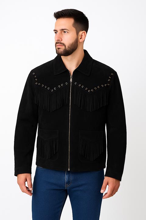 Texan Boar Suede Fringe Jacket