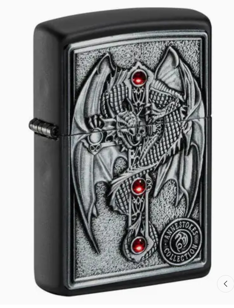 Winged Dragon Cross Design Zippo Lighter