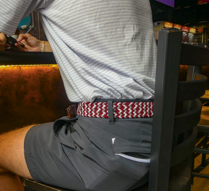 The Santa Fe Tri-Color Woven Elastic Stretch Belt