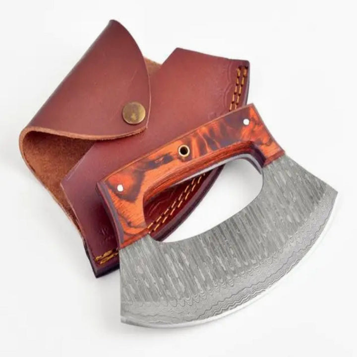 Titan International Titan Damascus Steel Alaskan Ulu Knife 