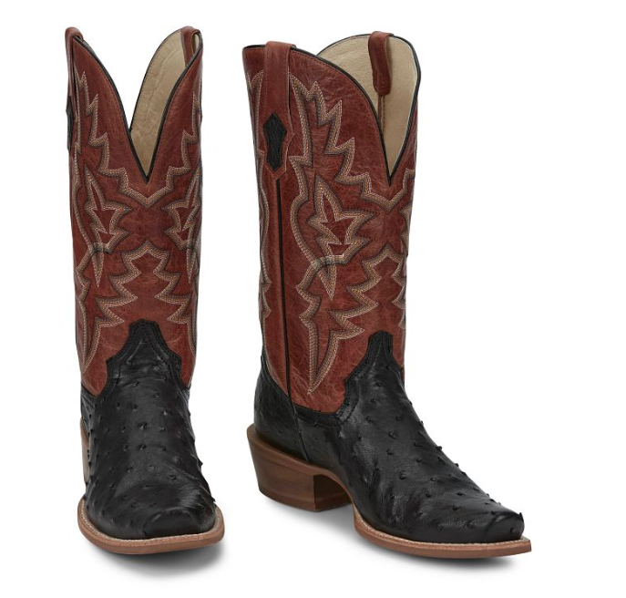 Tony Lama - Rylen 13" Full Quill Boots in Cognac/Black