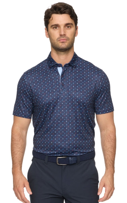Buxton SS Star Print Performance Polo