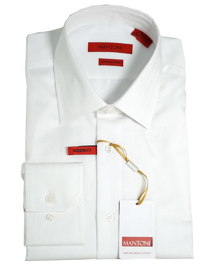 Mantoni Dress Herringbone Dress Shirt