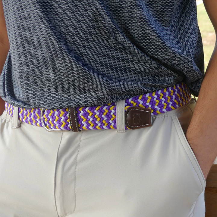 The Nola Tri-Color Woven Elastic Stretch Belt