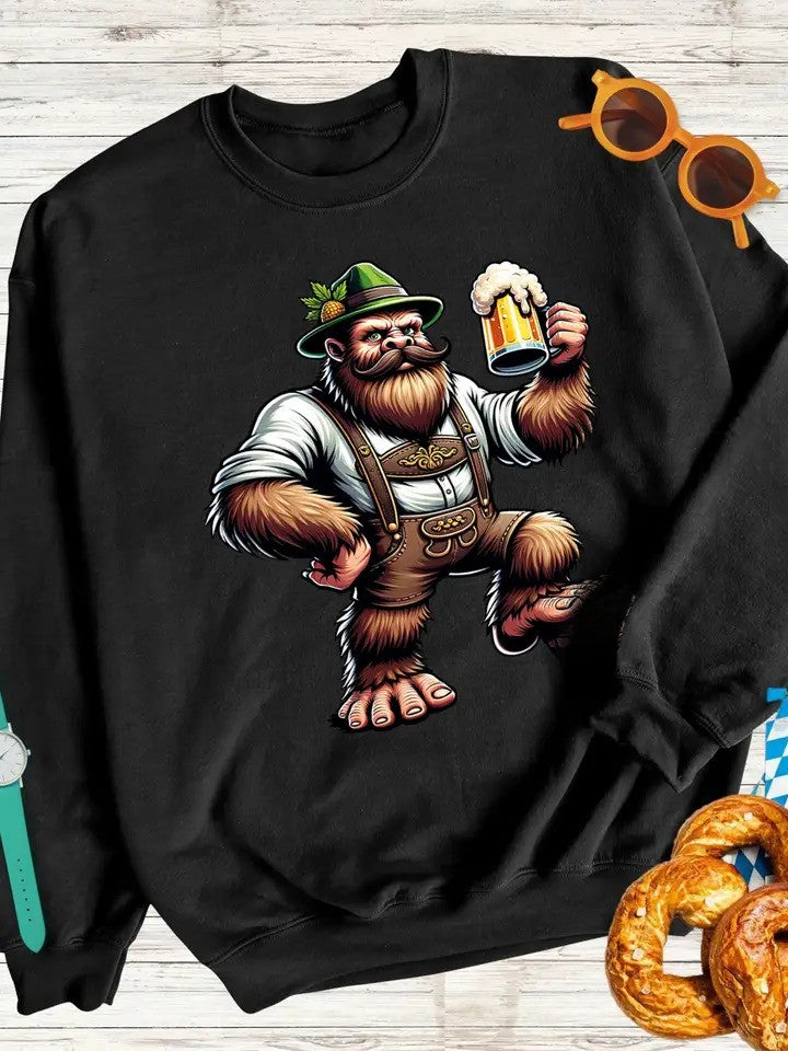 Bigfoot Drinking Oktoberfest Beer Sweatshirt