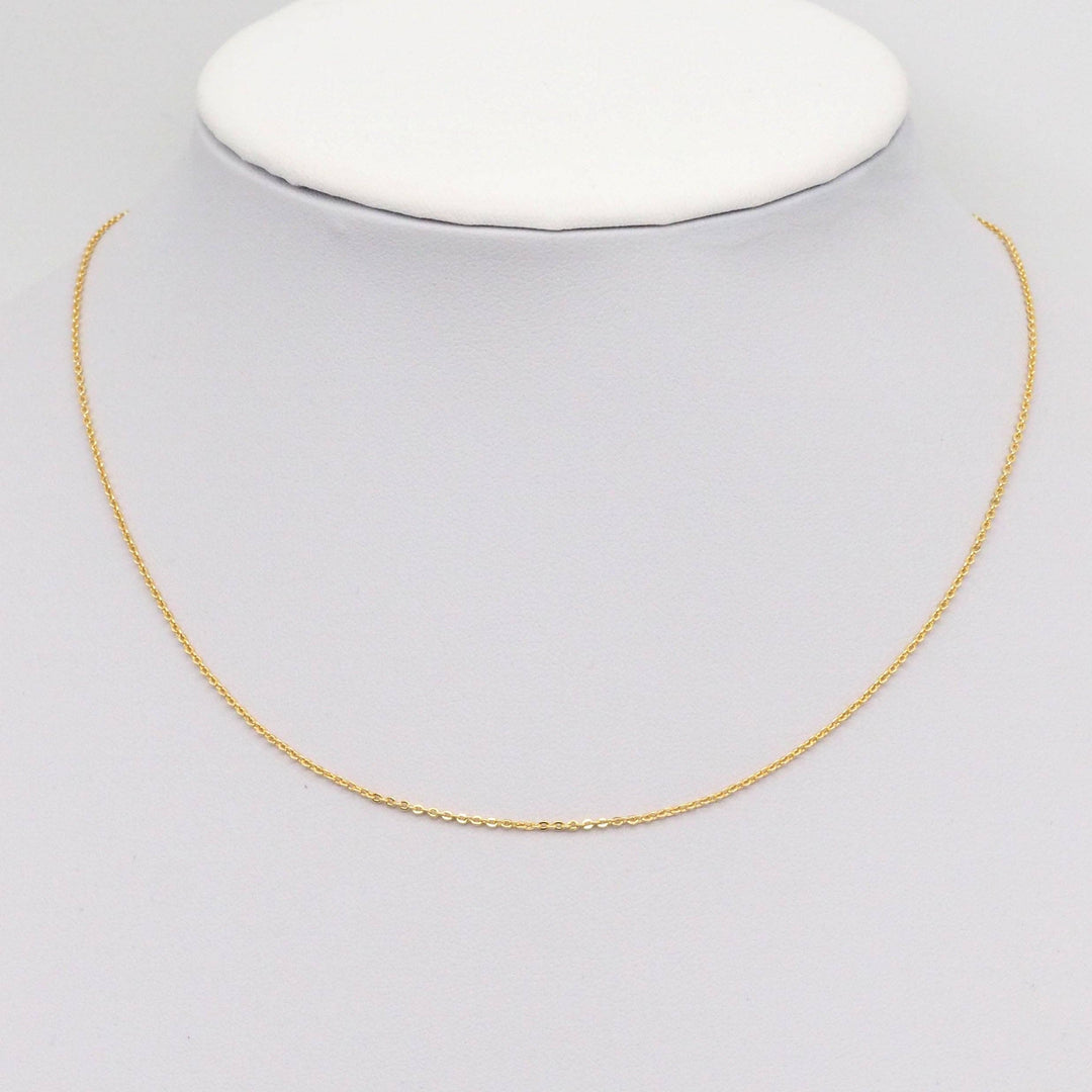 Gold Silver Dainty Link Chain Adjustable necklace, Sku