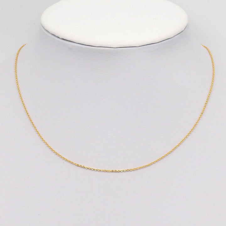 Gold Silver Dainty Link Chain Adjustable necklace, Sku