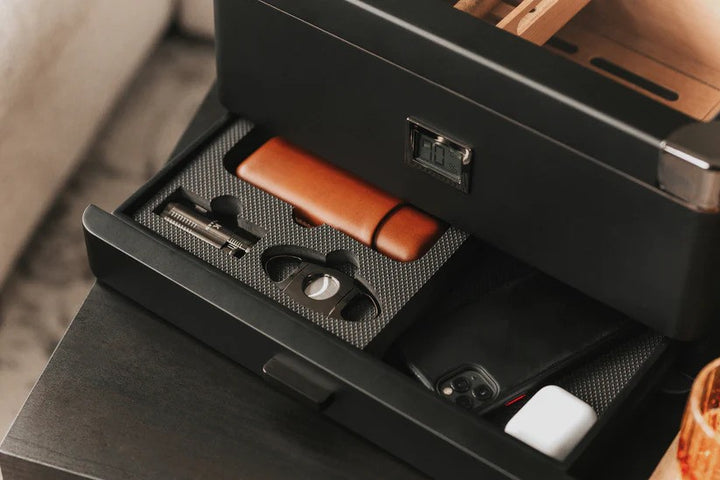 Military Glass Top Humidor