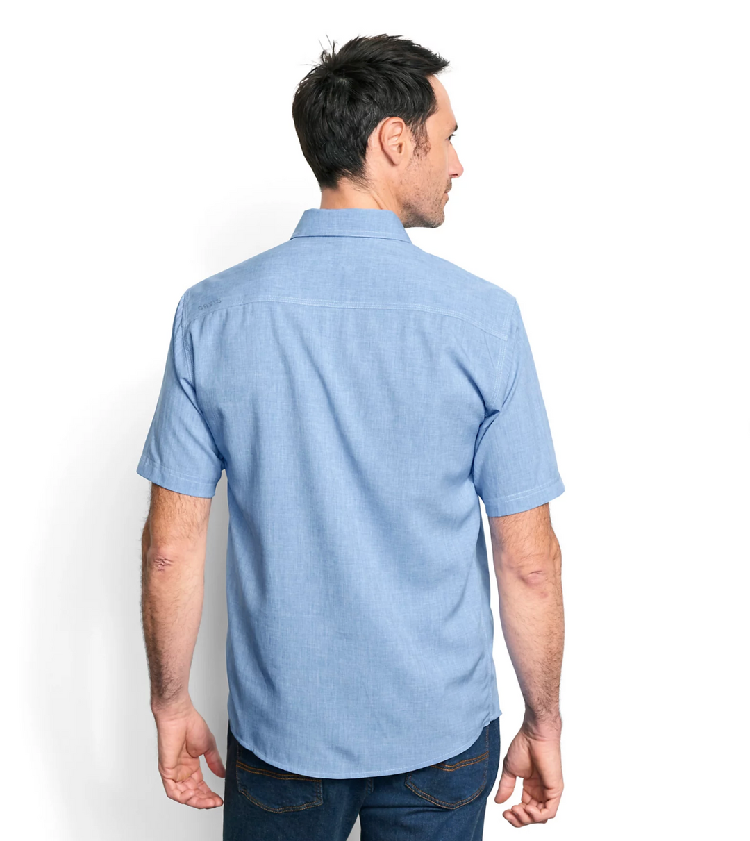 Orvis - Tech Chambray Short-Sleeved Work Shirt (Tall) | Medium Blue