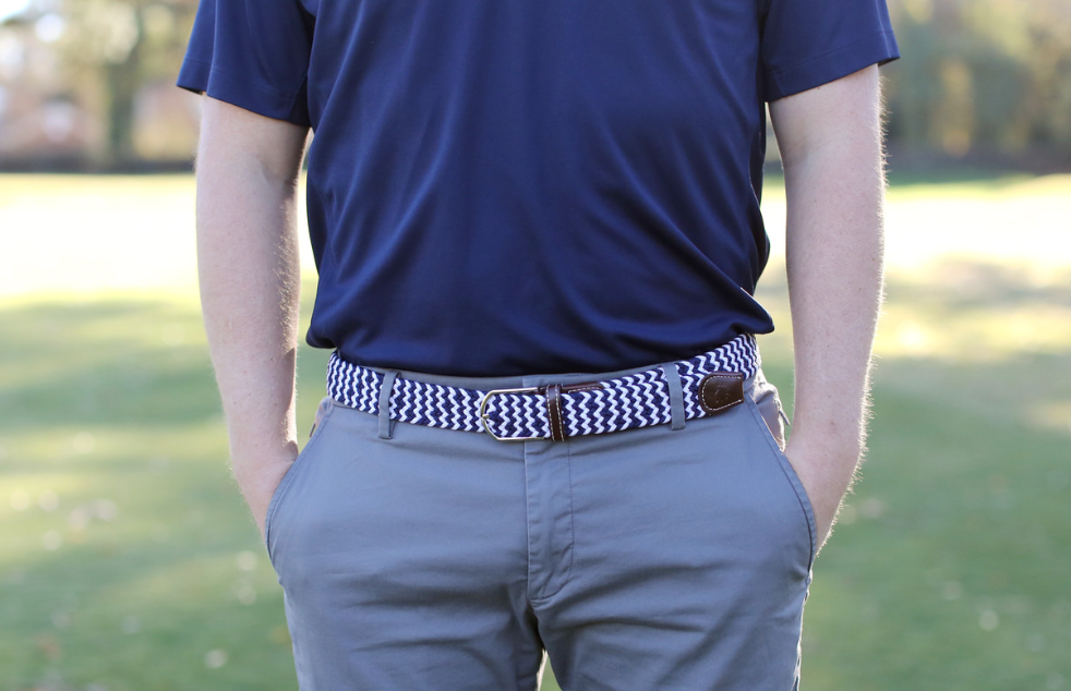 The Cape Cod Two Toned Woven Elastic Stretch Belt