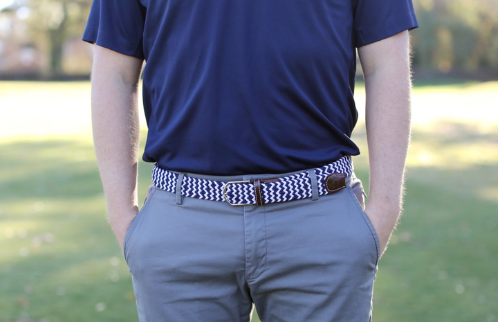 The Cape Cod Two Toned Woven Elastic Stretch Belt