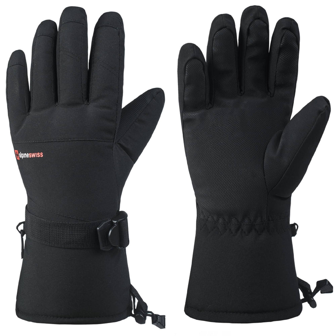 Alpine Swiss Mens Waterproof Gauntlet Snow Ski Gloves L