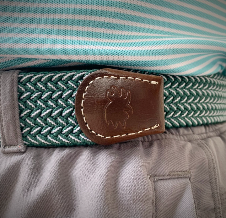 Roostas Woven Belt - The Bandon Two Toned Woven Elastic Stretch Belt