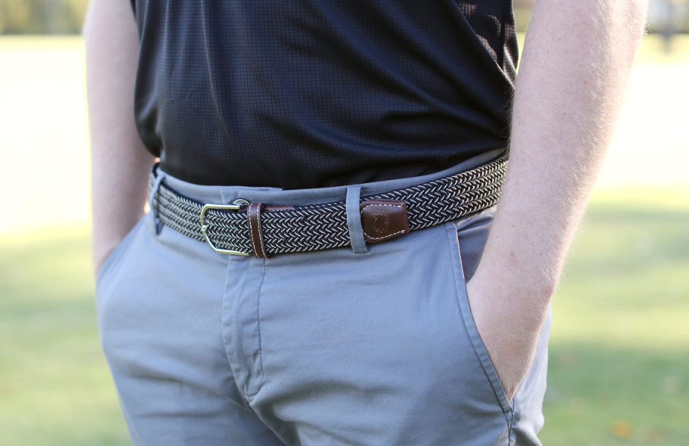 The Maui Two Toned Woven Elastic Stretch Belt