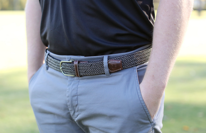 The Maui Two Toned Woven Elastic Stretch Belt