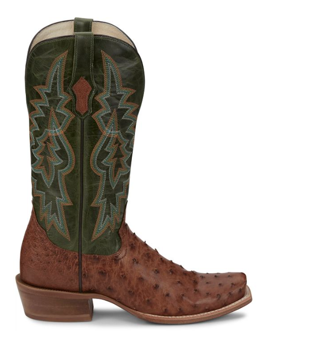 Tony Lama - Rylen 13" Full Quill Boots in Brandy/Green