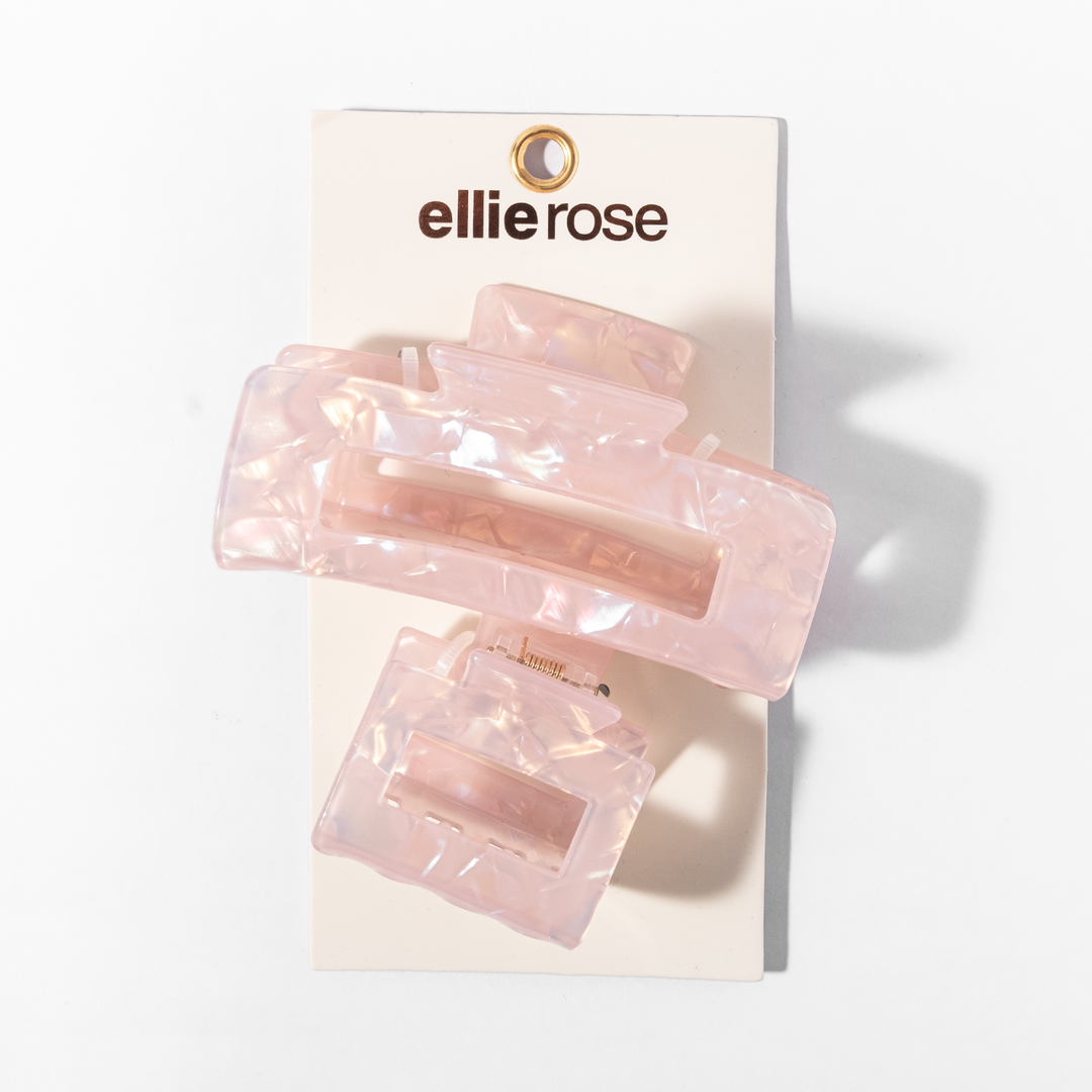 Rose Quartz Claw Clips, Set of 2