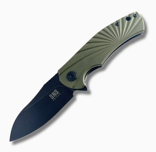 Pocket Knife with G10 Handle and 14C28N Blade in Black