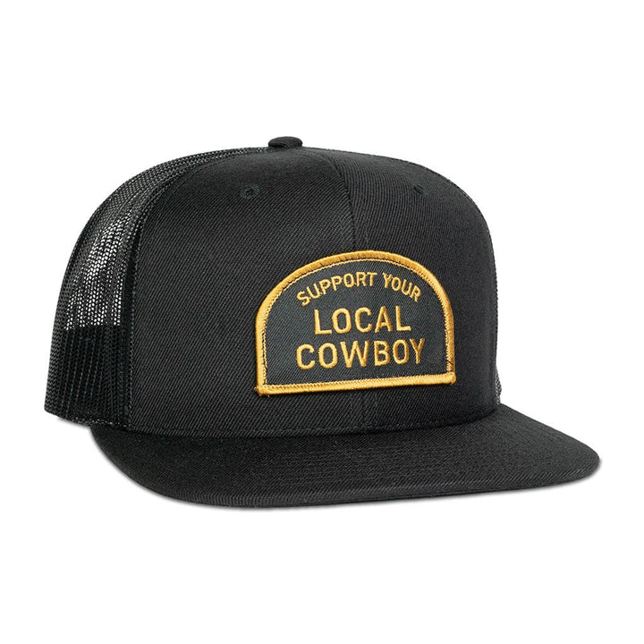 Support Your Local Cowboy Trucker Hat - Black