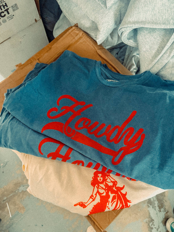 Howdy, Western Vintage Cropped Muscle Tank