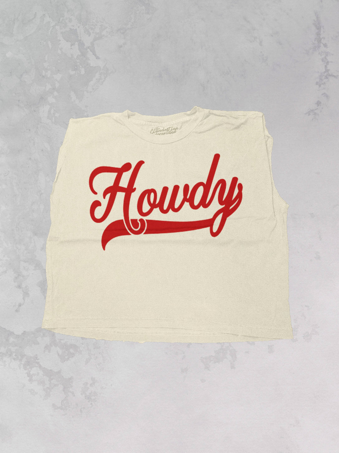 Howdy, Western Vintage Cropped Muscle Tank