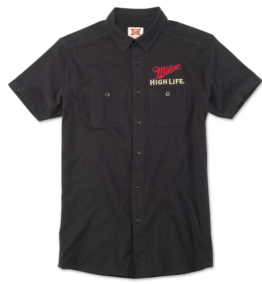 Brew Master Button Up - Miller High Life/Black