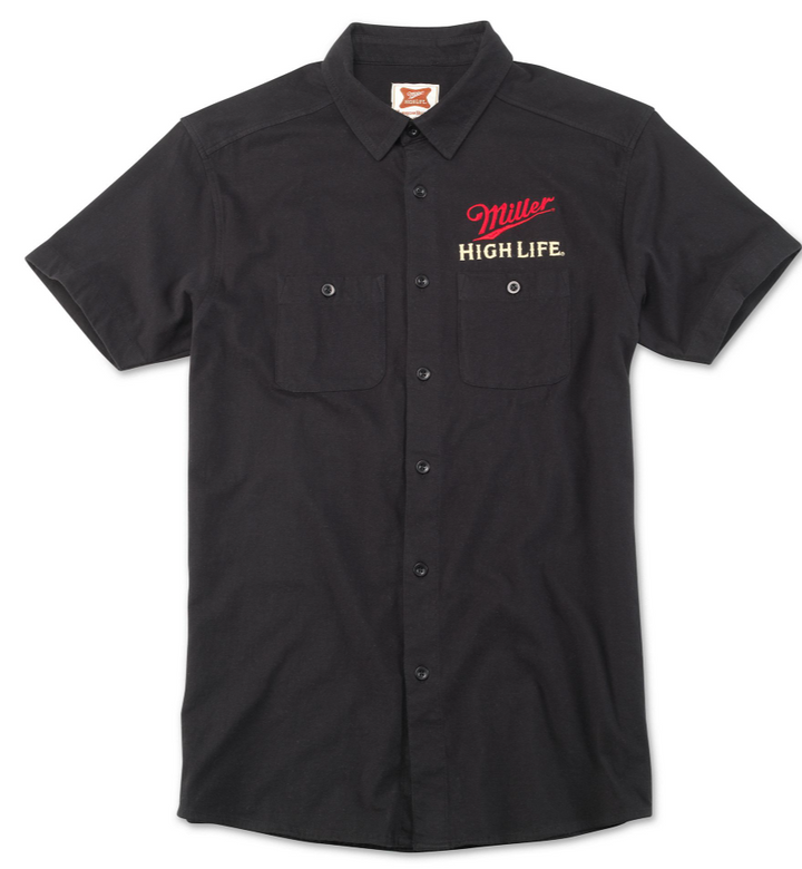 Brew Master Button Up - Miller High Life/Black