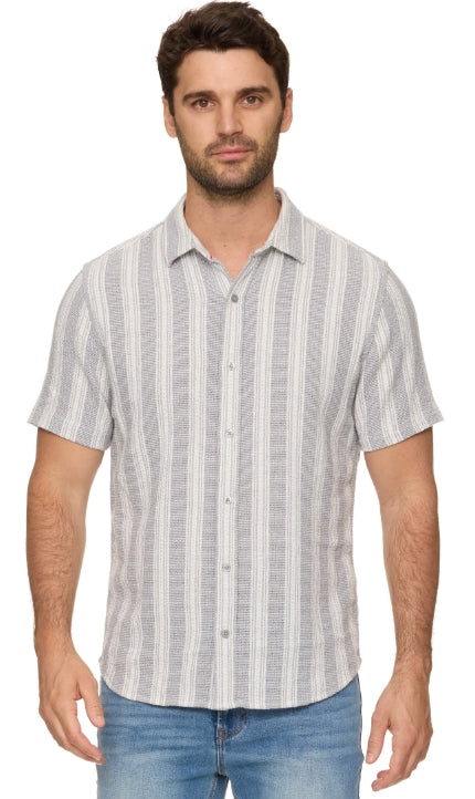 Hutchins SS Textured Stripe Shirt