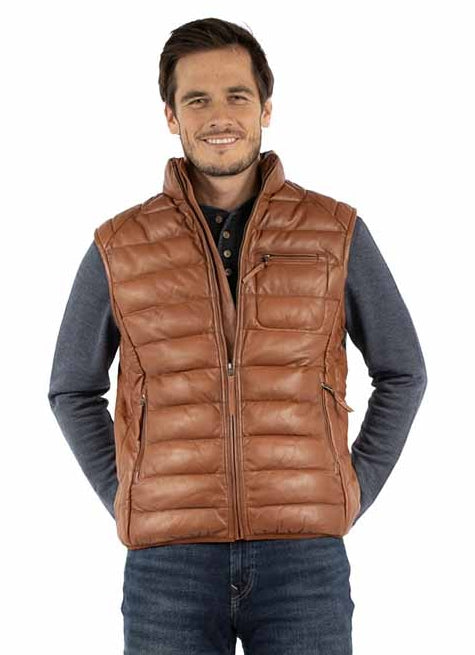 Ribbed Leather Vest