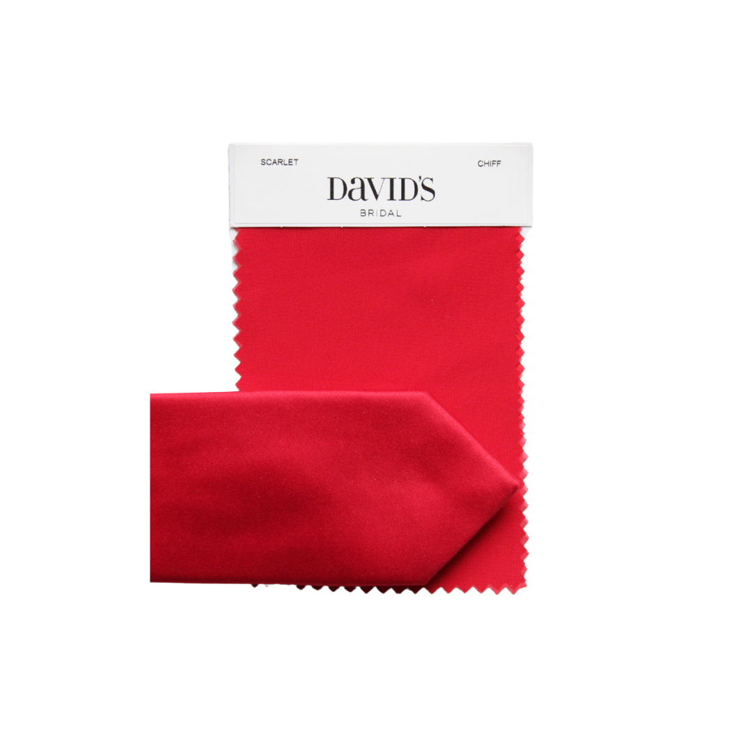 Scarlet Red Satin Skinny Tie
