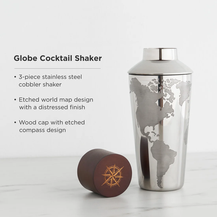 Globe Cocktail Shaker in Silver Viski