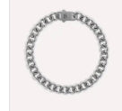 Valence Vic 8mm Chain Bracelet Silver