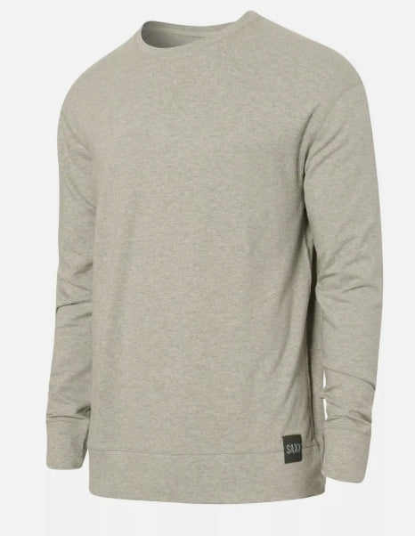 SAXX 3Six Five Long Sleeve Crew - Ash Grey Heather - XL